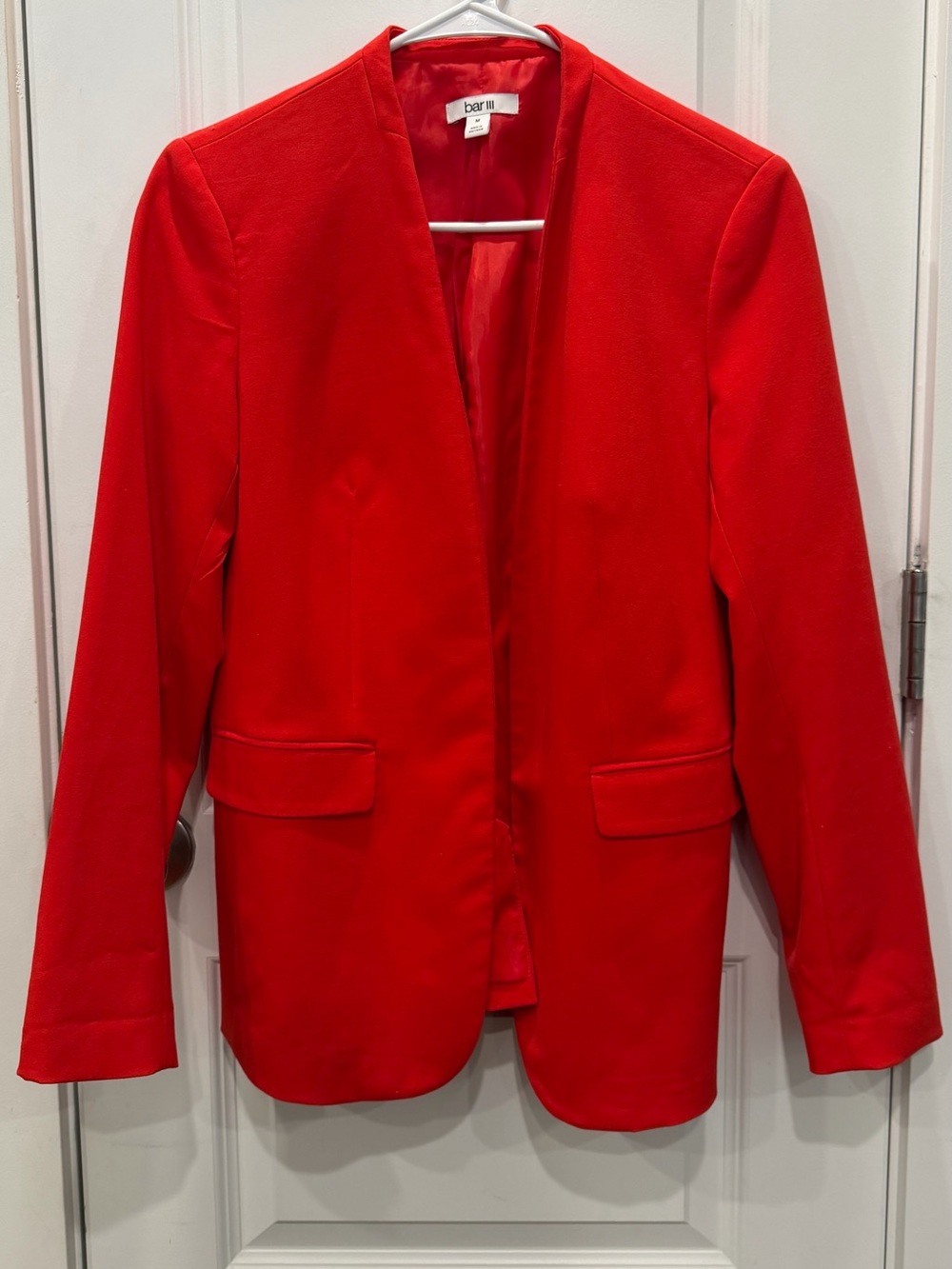 Bar III Red Open-Front Blazer Jacket